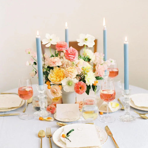Decorative glass candle holder for weddings and offices - vue 6 sur 6