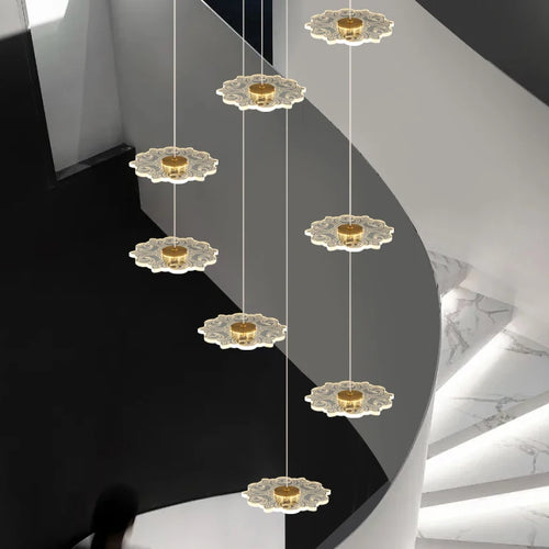 Modern LED chandelier for decorative indoor lighting - vue 4 sur 26