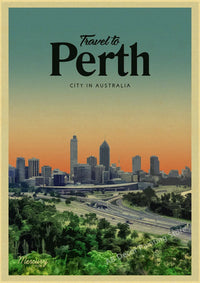Vintage world travel destinations poster