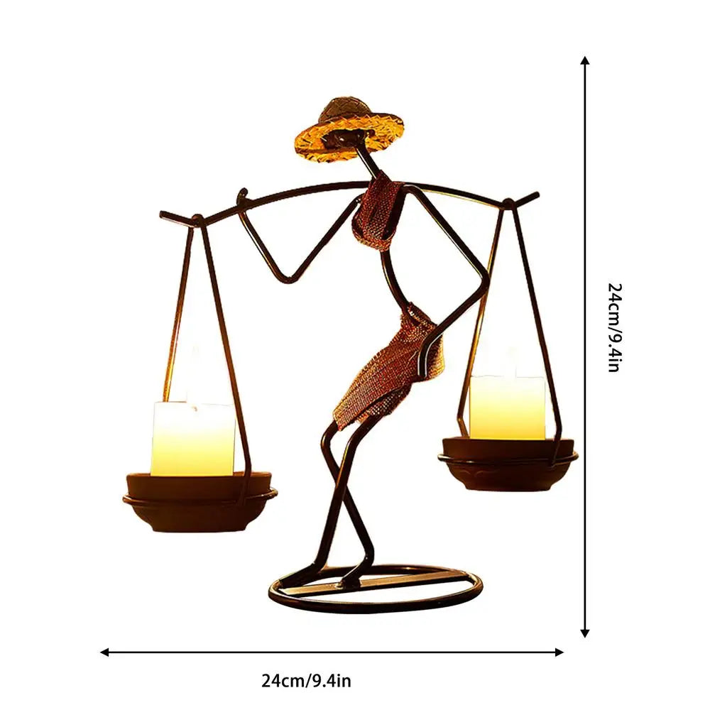 Creative iron candle holder for wedding and Christmas decoration - vue 12 sur 22