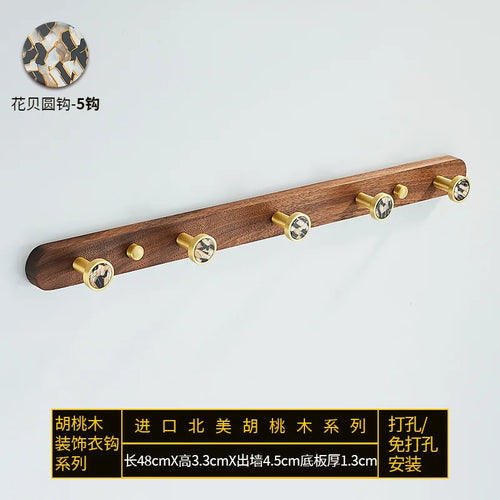 creative walnut wood hook for wall organization - vue 14 sur 26