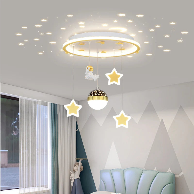 Plafonnier LED en forme d'étoile pour chambre d'enfant - vue 5 sur 9