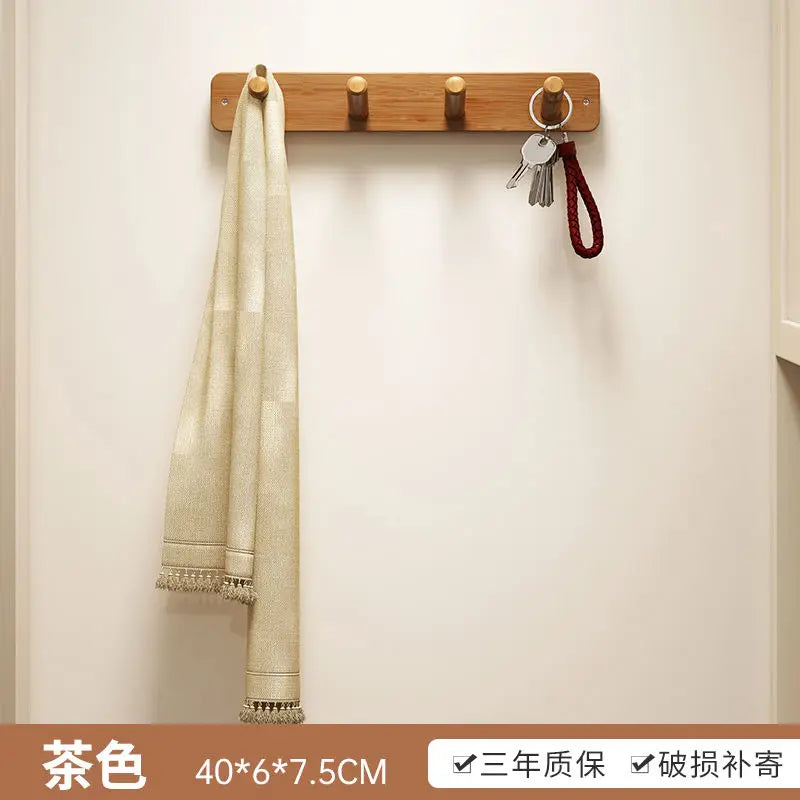 double-layer bamboo coat racks for creative storage