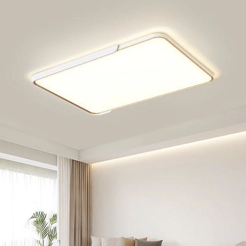 Modern LED ceiling light with remote control and versatile circular design - vue 2 sur 9