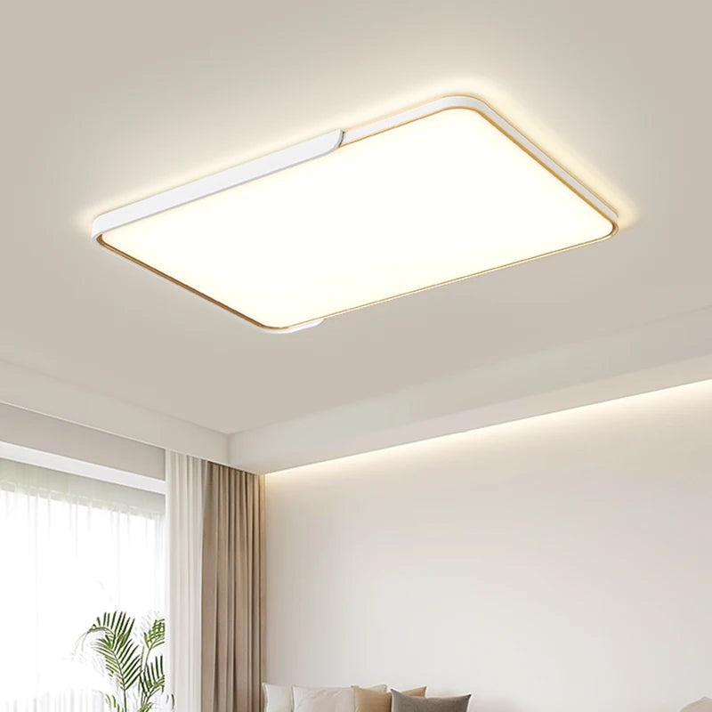 Modern LED ceiling light with remote control and versatile circular design