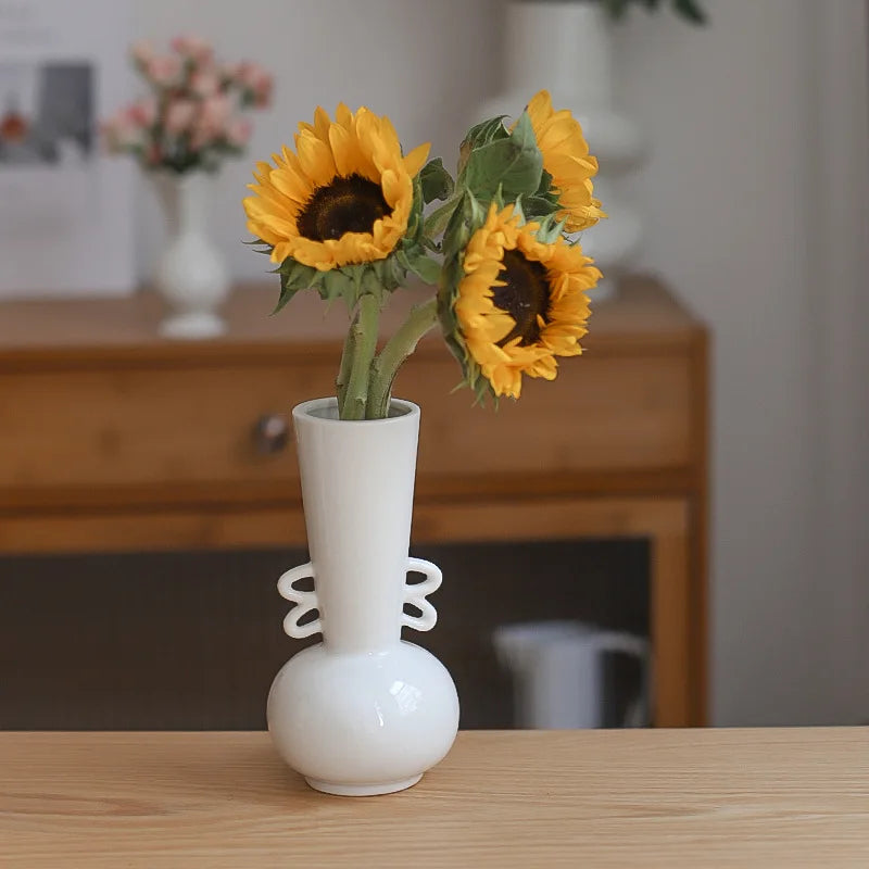 vase en céramique pour fleurs séchées style nordique décoratif - vue 5 sur 7
