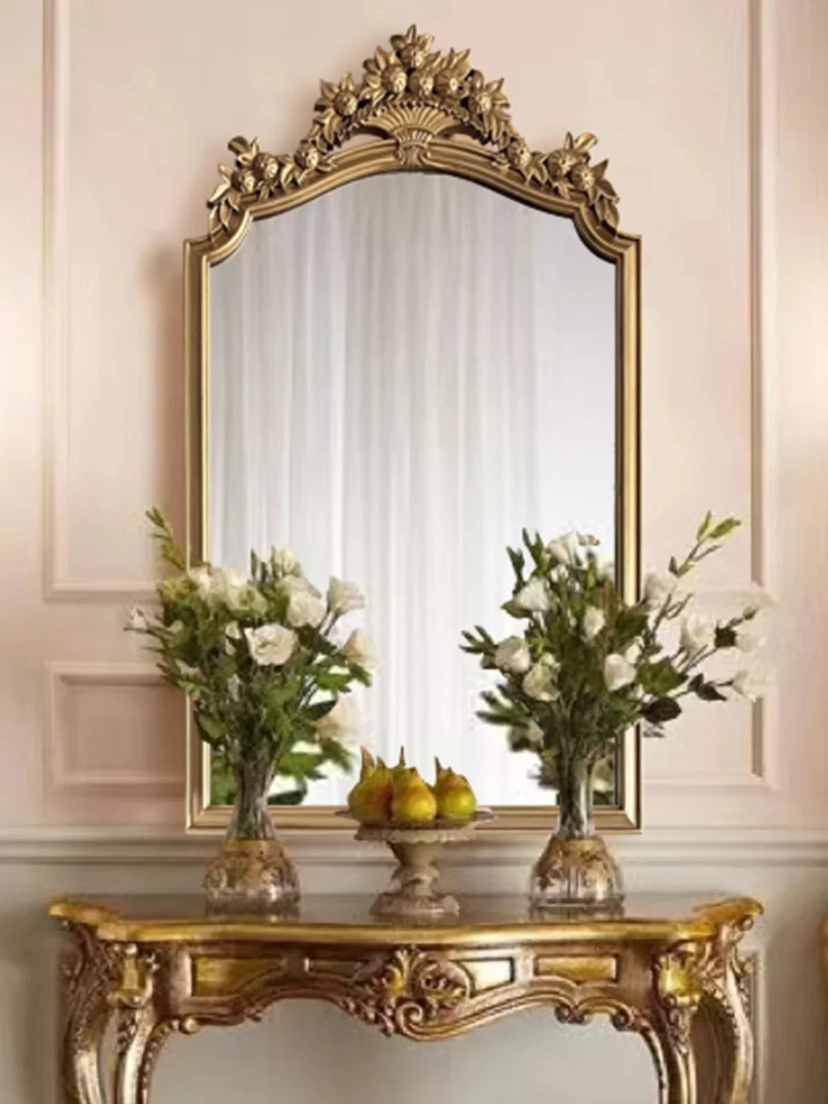 European retro mirror decorative creative design luxury large HD - vue 5 sur 6