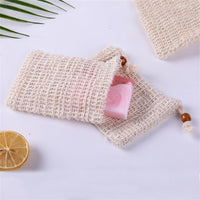 natural sisal soap bag for exfoliation
