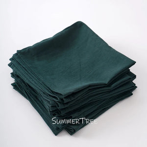 Set of 12 washed cotton vintage table napkins