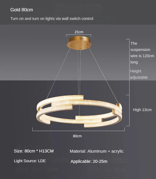 Elegant circular designer pendant light for modern interiors - vue 10 sur 12