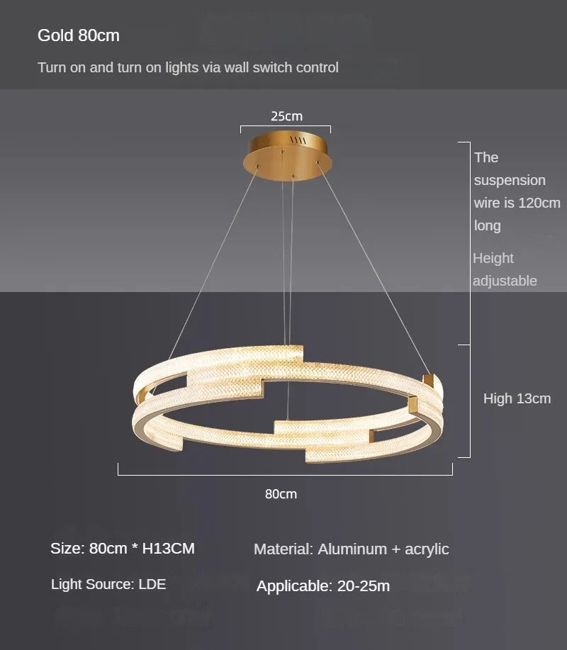 Elegant circular designer pendant light for modern interiors - vue 9 sur 12