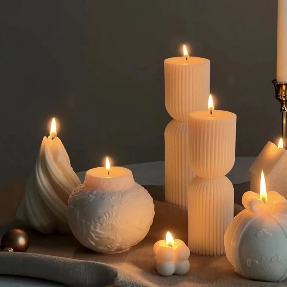 modern decor accessories luxury geometric scented candles - vue 6 sur 12
