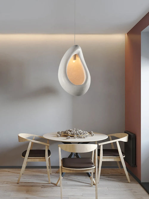 Nordic wabi sabi style pendant light for restaurant and bar - vue 3 sur 9