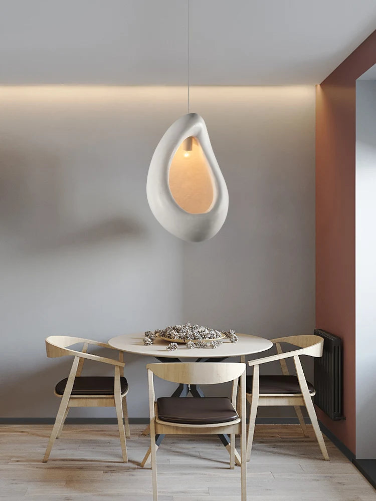 Nordic wabi sabi style pendant light for restaurant and bar - vue 3 sur 9