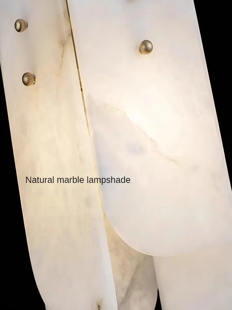 Modern decorative chandelier in natural marble minimalist - vue 5 sur 7
