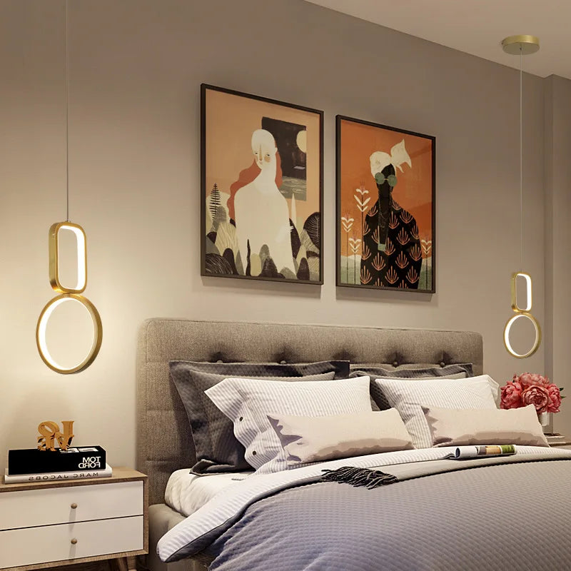 Modern LED pendant light for decorative indoor lighting - vue 4 sur 10