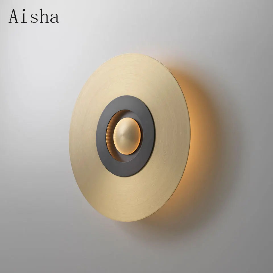 Gold wall light with hollow pattern creative wall decoration
