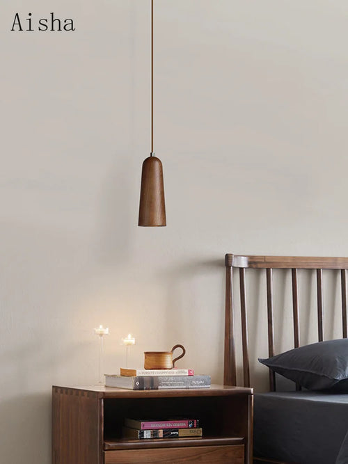 Solid wood Nordic pendant light for interior decoration