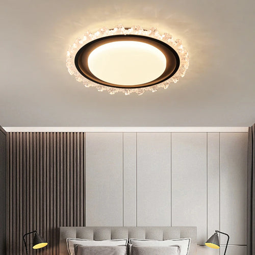 Modern crystal ceiling light for elegant decorative lighting - vue 6 sur 18