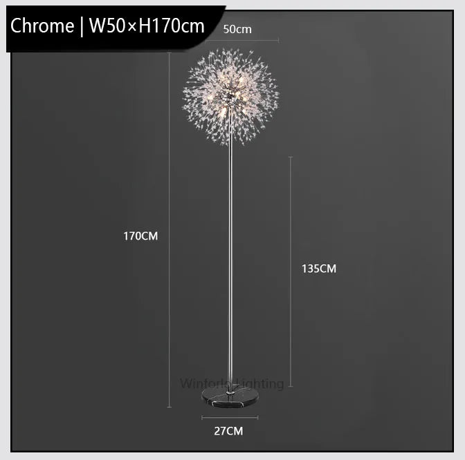 Luxury LED dandelion floor lamp Winfordo - vue 9 sur 10
