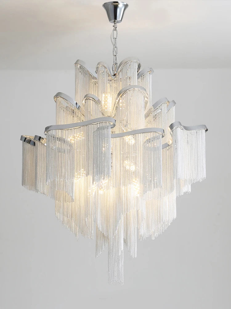 Minimalist design pendant light with tassel for modern interiors - vue 5 sur 14