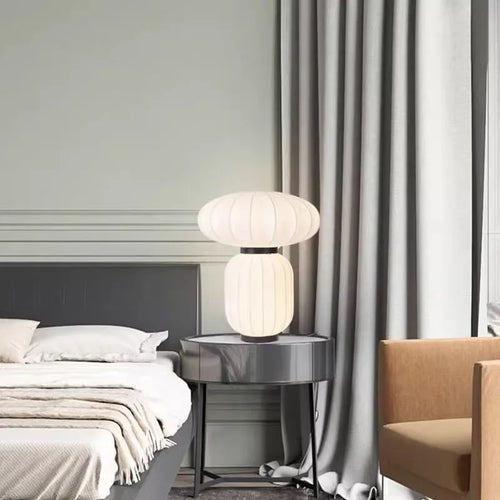 Silk table lamp wabi-sabi style for living room bedroom creative decor kitchen dining designer lighting - vue 3 sur 7