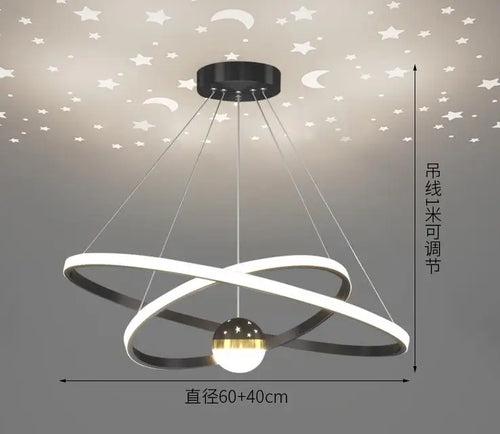 Modern silica LED pendant chandelier for restaurant and office - vue 12 sur 14