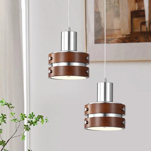 Wabi-sabi vintage retro pendant lamp for office and coffee table - vue 2 sur 8