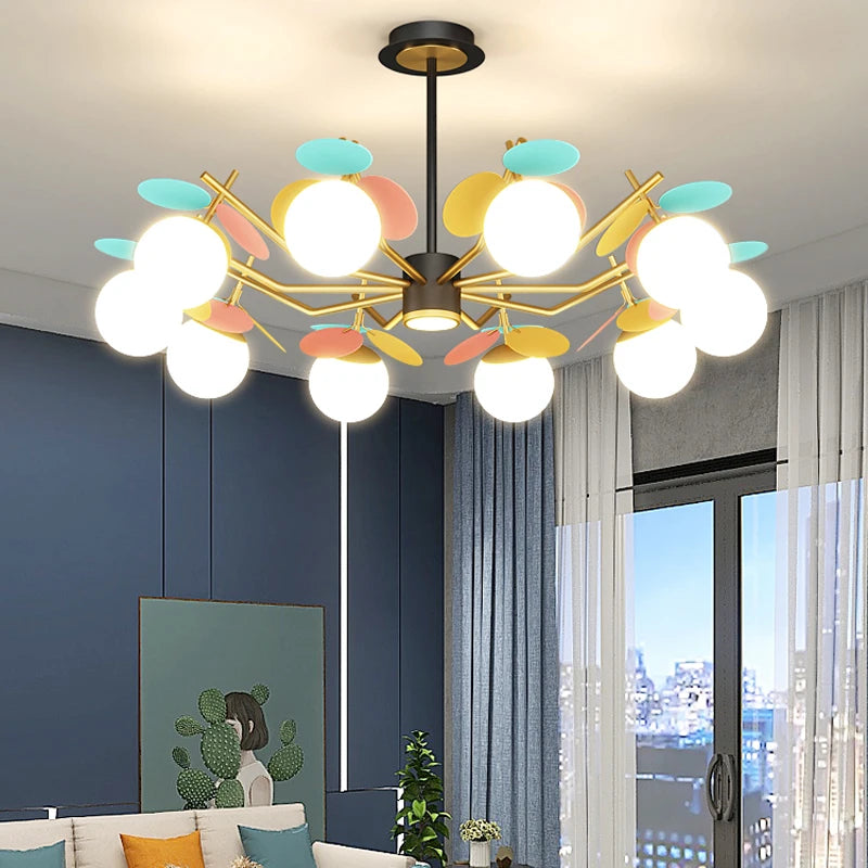 Modern LED chandelier for children's room decor