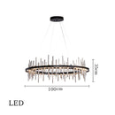 Minimalist black stainless steel chandelier modern design