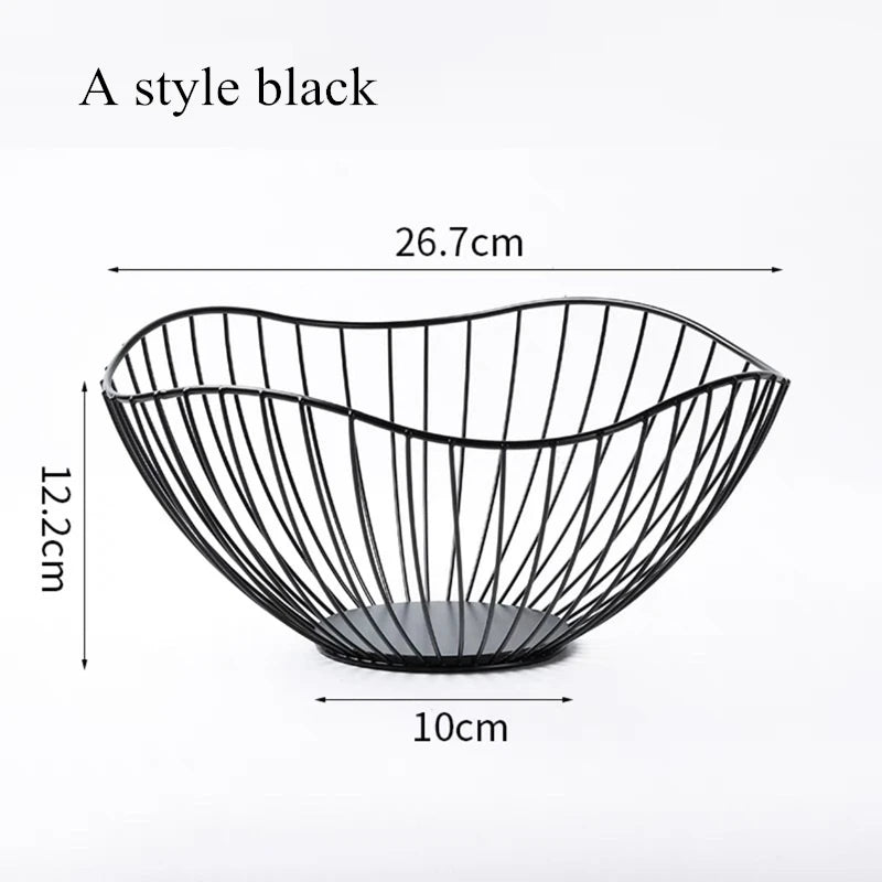 Modern iron fruit basket for snacks and storage