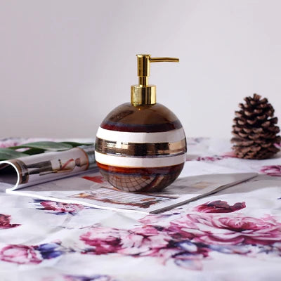 ceramic bottle for lotion and decorative soap - vue 4 sur 8