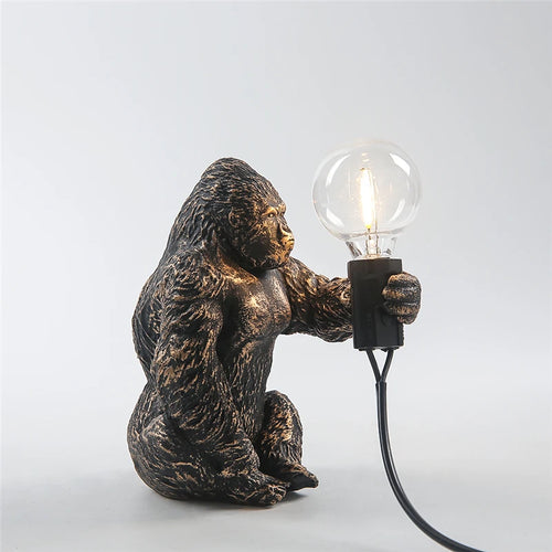 Nordic king kong customisable resin animal table lamp - vue 15 sur 15