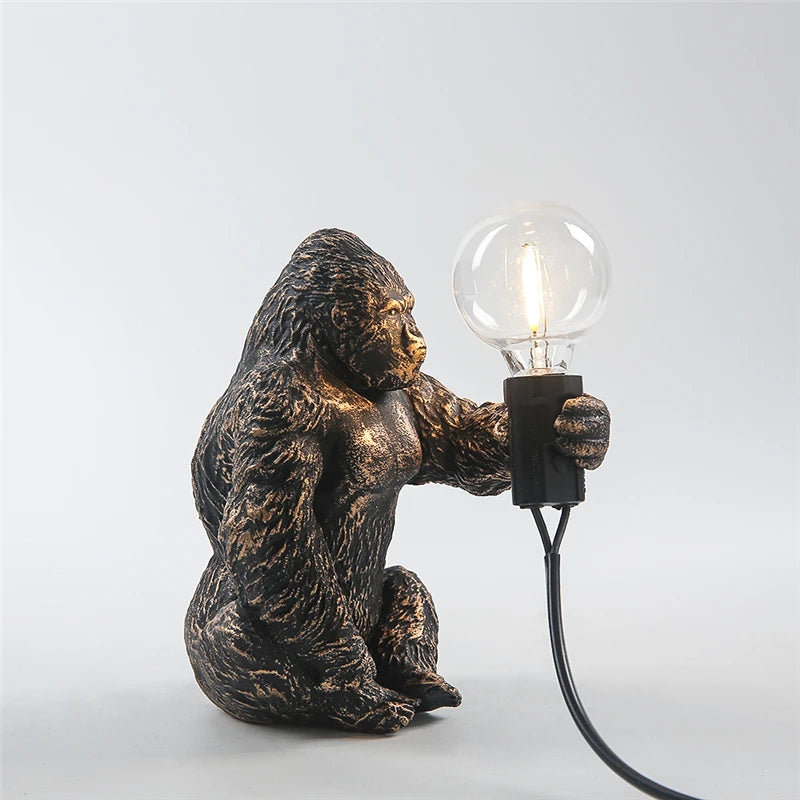 Nordic king kong customisable resin animal table lamp - vue 14 sur 15