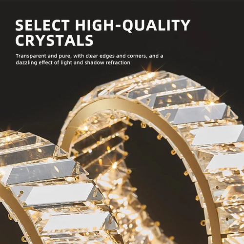 Modern crystal spiral design pendant chandelier - vue 5 sur 12