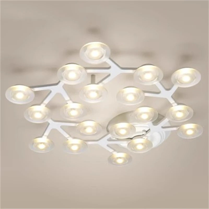 Modern star-shaped LED ceiling light with acrylic lampshade