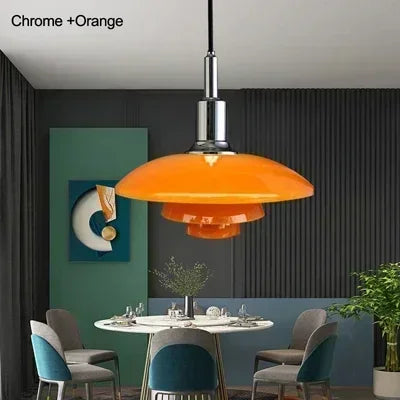 Danish designer decorative glass lampshade pendant light - vue 11 sur 12