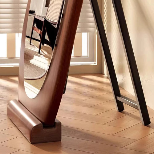 Minimalist wooden decorative mirror for stylish interiors - vue 6 sur 12