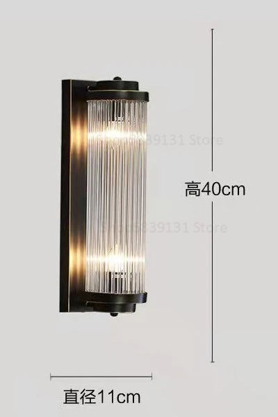 Postmodern crystal wall light with LED - vue 8 sur 9