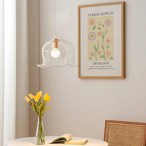 Nordic flower shape metal pendant chandelier - vue 6 sur 6