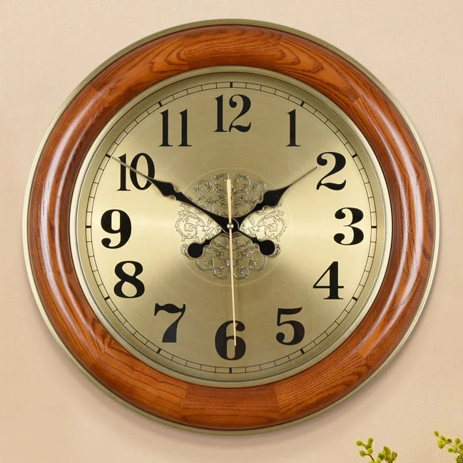 vintage wooden wall clock elegant design silent luxury decor
