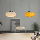 Nordic retro Bauhaus chandelier in metal and glass