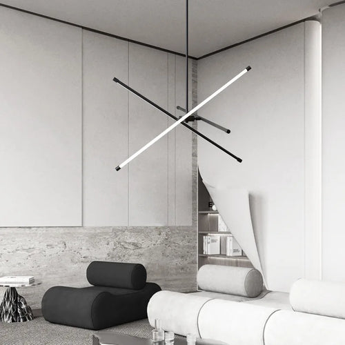 Modern minimalist geometric nordic chandelier with elegant creative design - vue 4 sur 8