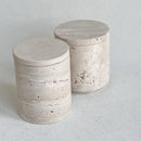 wabi-sabi marble container with lid and storage box