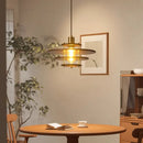 Solid wood retro flying saucer chandelier for bar and restaurant