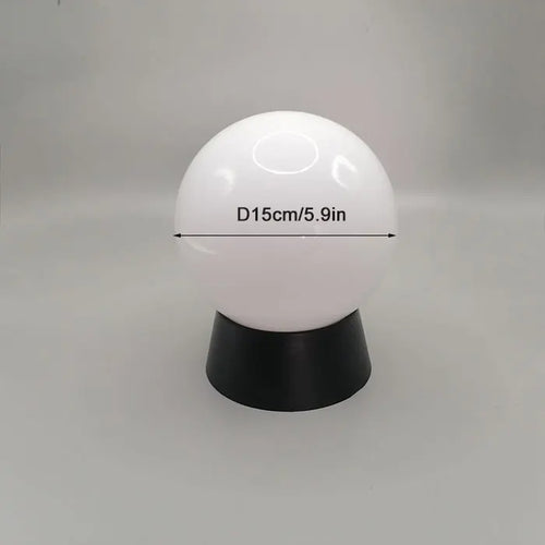 Outdoor black globe post lamp for garden and terrace lighting - vue 15 sur 15