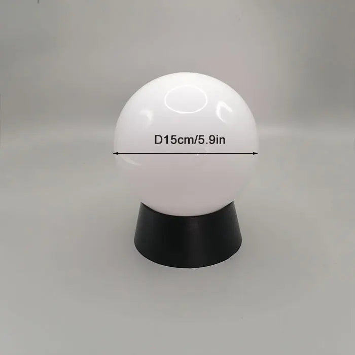 Outdoor black globe post lamp for garden and terrace lighting - vue 14 sur 15