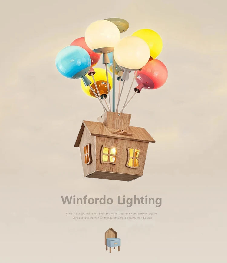 Balloon-shaped children's pendant light