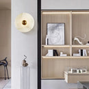 Round marble wall light
