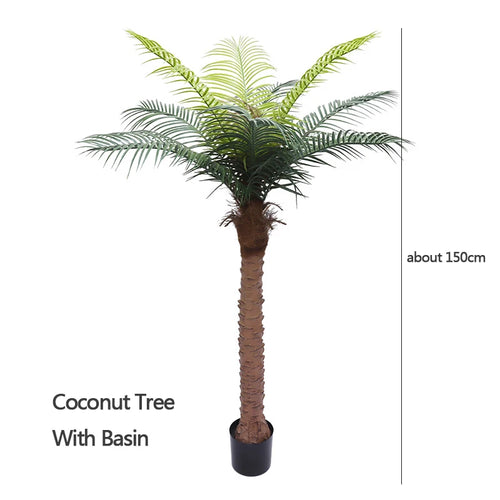 Artificial coconut tree large green plant for indoor decoration - vue 15 sur 15